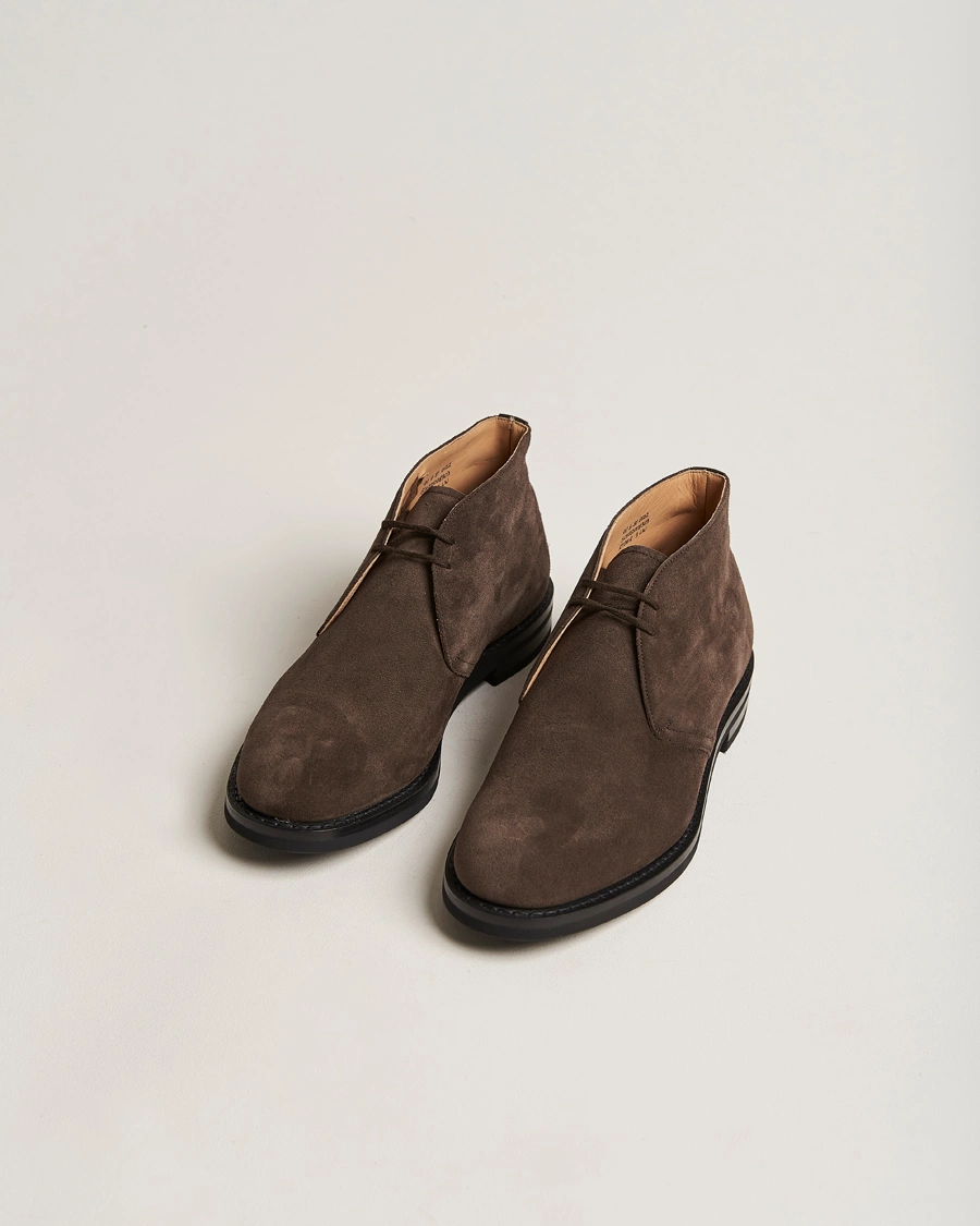 Herr | Handgjorda skor | Church\'s | Ryder Desert Boots Dark Brown Suede