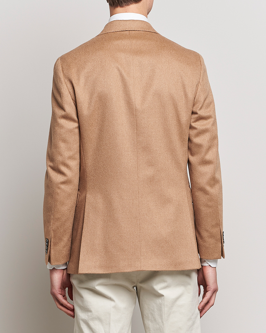 Herr | Kavajer | Oscar Jacobson | Farries Baby Camelhair DB Blazer Light Camel