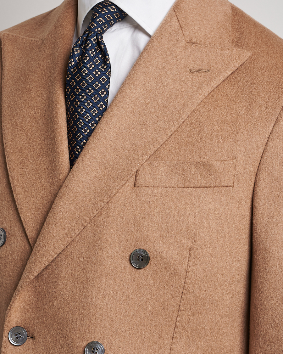 Herr | Kavajer | Oscar Jacobson | Farries Baby Camelhair DB Blazer Light Camel