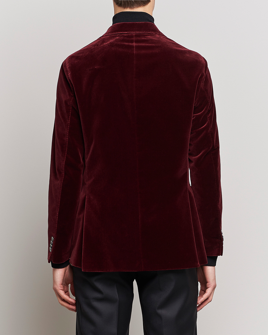 Herr | Kavajer | Oscar Jacobson | Fogerty Velvet Blazer Wine