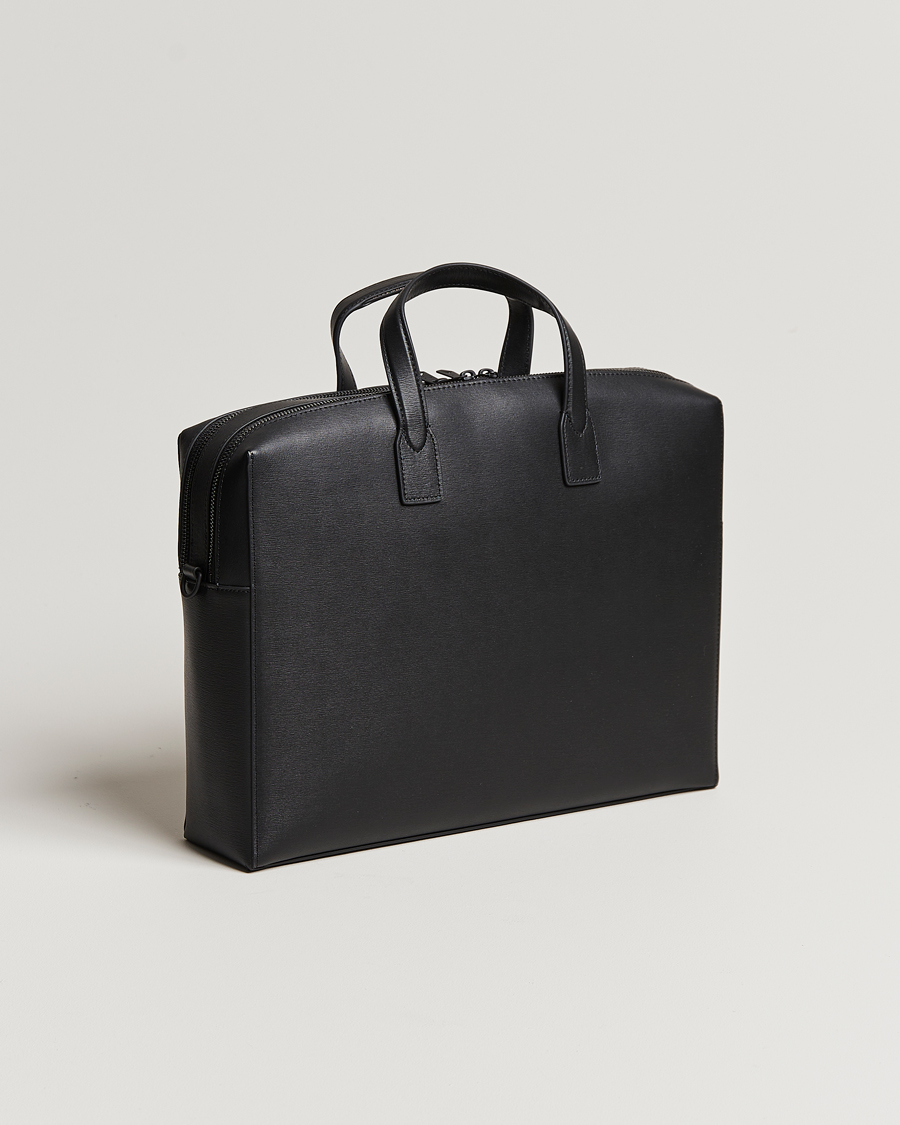 Herr | Paul Smith Leather Double Zip Shoulder Bag Black | Paul Smith | Leather Double Zip Shoulder Bag Black