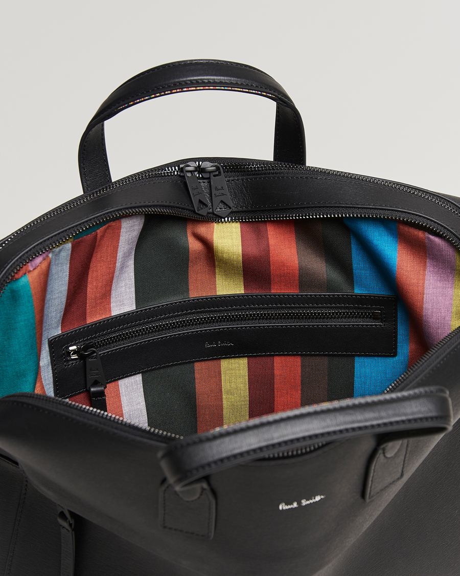Herr | Paul Smith Leather Double Zip Shoulder Bag Black | Paul Smith | Leather Double Zip Shoulder Bag Black