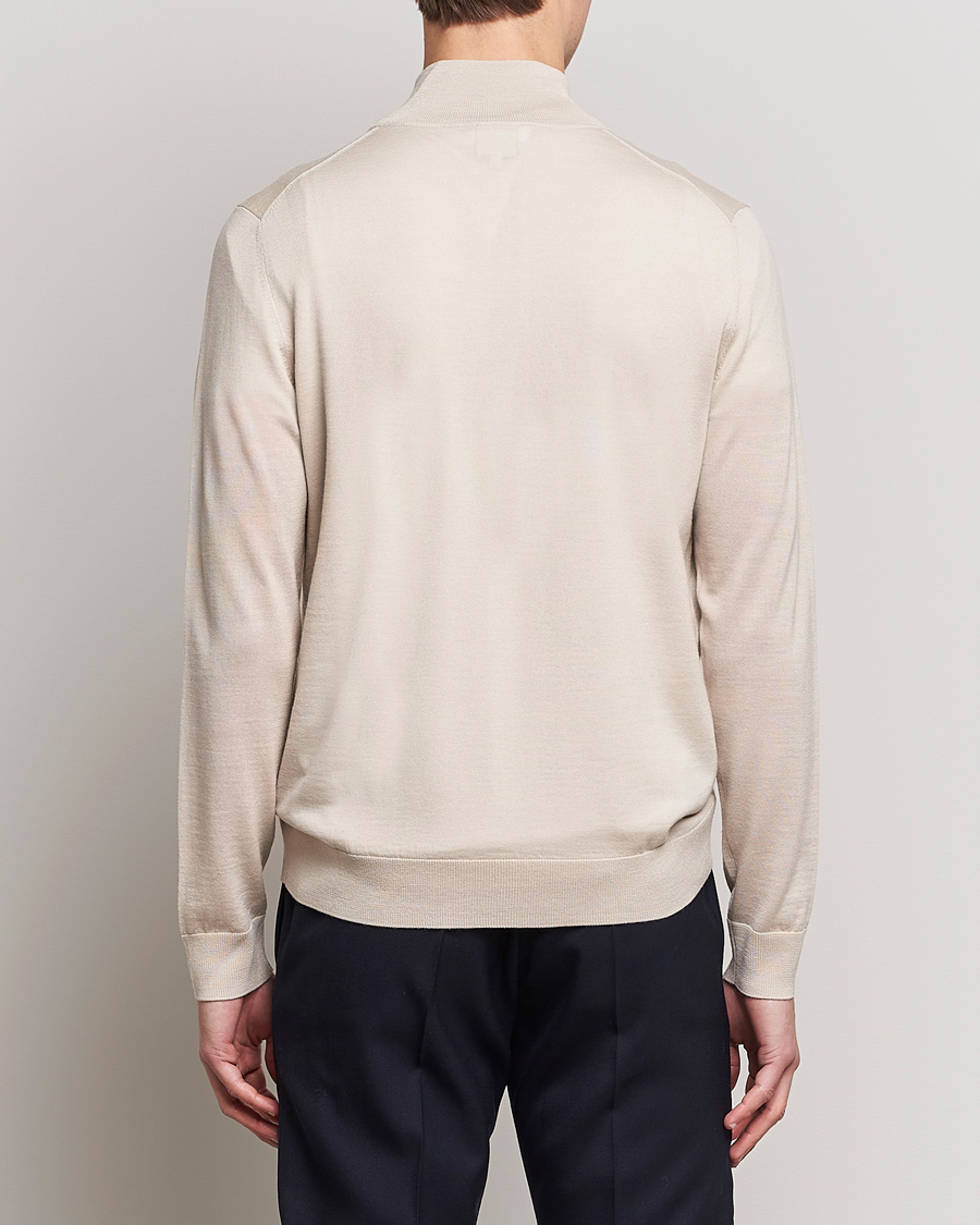 Herr | Tröjor | Paul Smith | Full Zip Stripe Wool Cardigan Sand