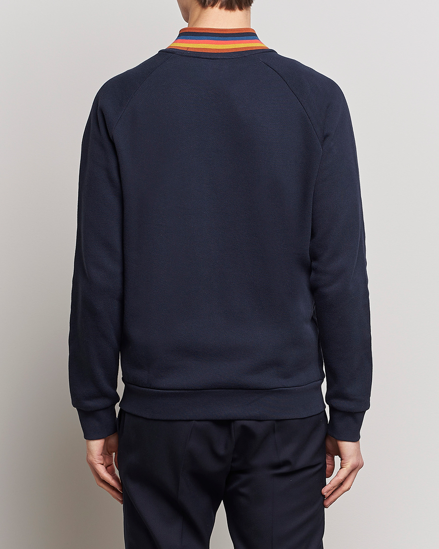 Herr | Paul Smith Bright Stripe Sweat Full Zip Navy | Paul Smith | Bright Stripe Sweat Full Zip Navy