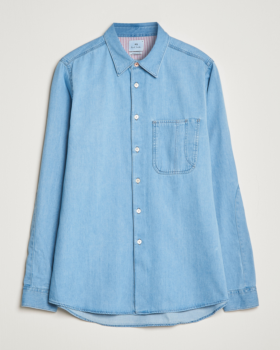 Herr | Skjortor | PS Paul Smith | Regular Fit Denim Shirt Light Blue