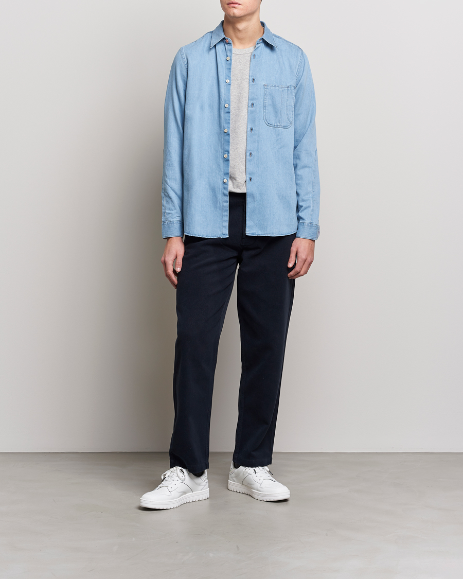Herr | Skjortor | PS Paul Smith | Regular Fit Denim Shirt Light Blue