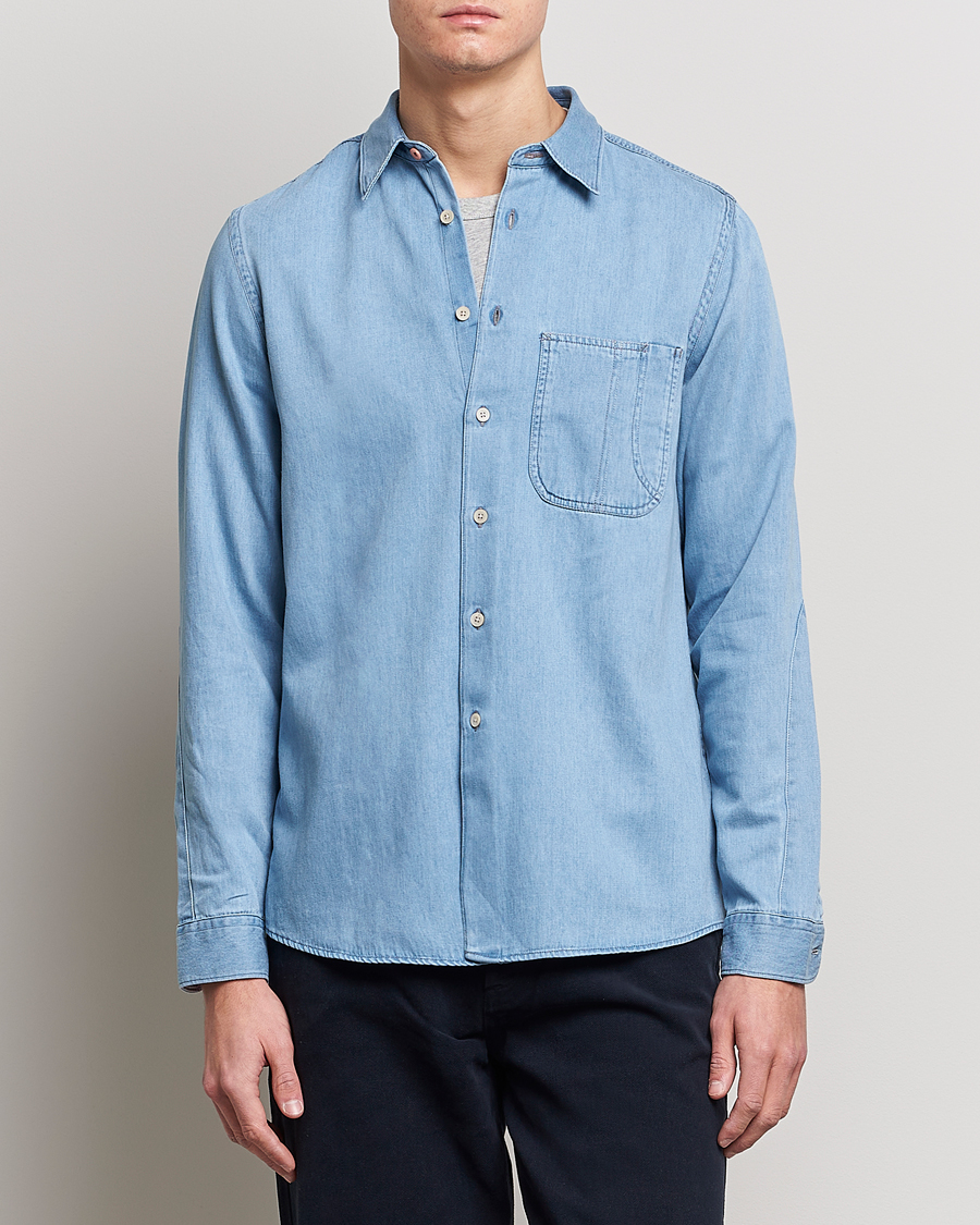 Herr | Jeansskjortor | PS Paul Smith | Regular Fit Denim Shirt Light Blue