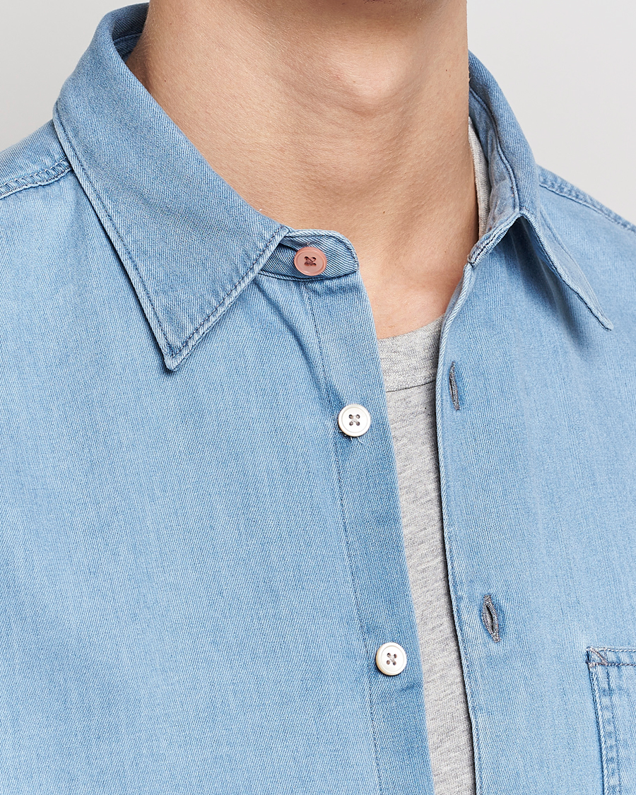 Herr | Skjortor | PS Paul Smith | Regular Fit Denim Shirt Light Blue
