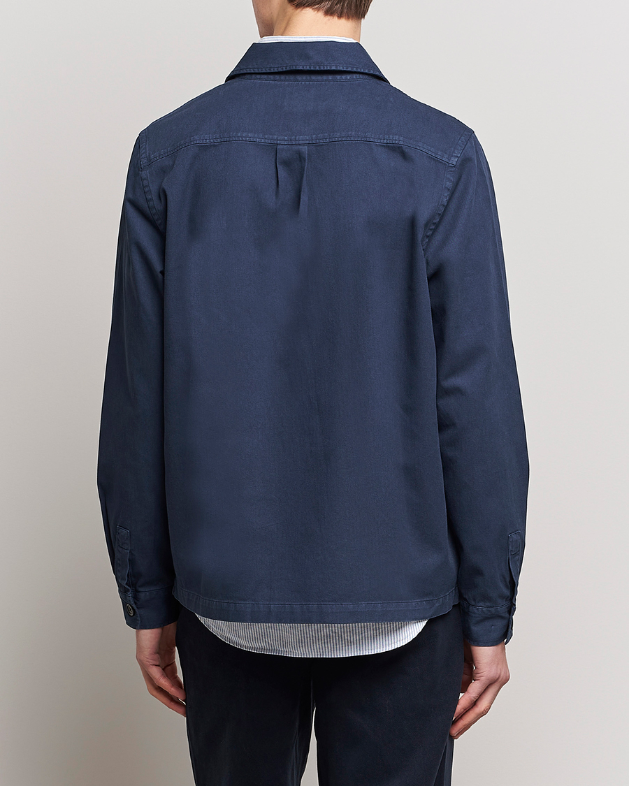 Herr | Skjortor | PS Paul Smith | Cotton Zebra Overshirt Navy
