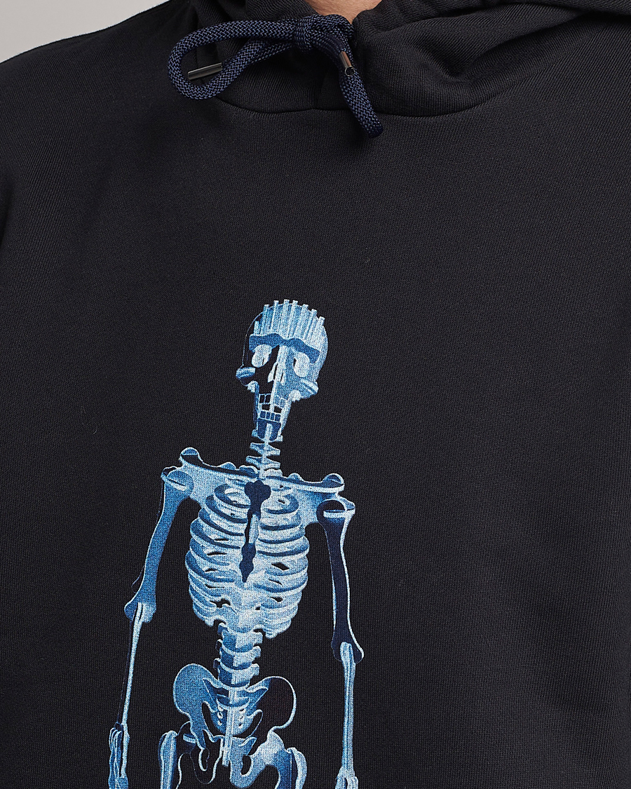 Herr | Tröjor | PS Paul Smith | Skeleton Organic Cotton Hoodie Black