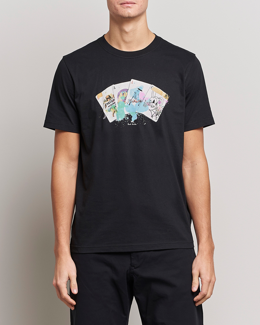 Herr | T-Shirts | PS Paul Smith | Card Regular Organic Cotton T-shirt Black