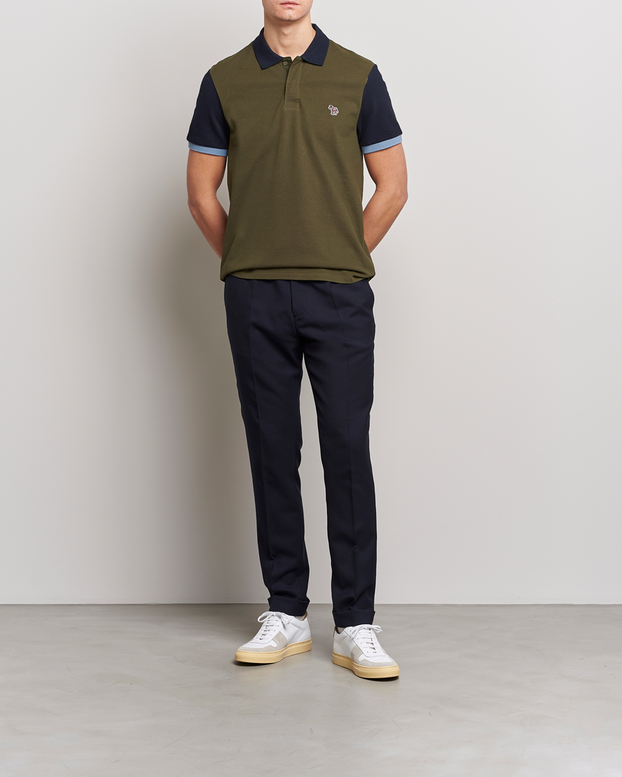 Herr | Pikéer | PS Paul Smith | Organic Cotton Pique Green/Navy