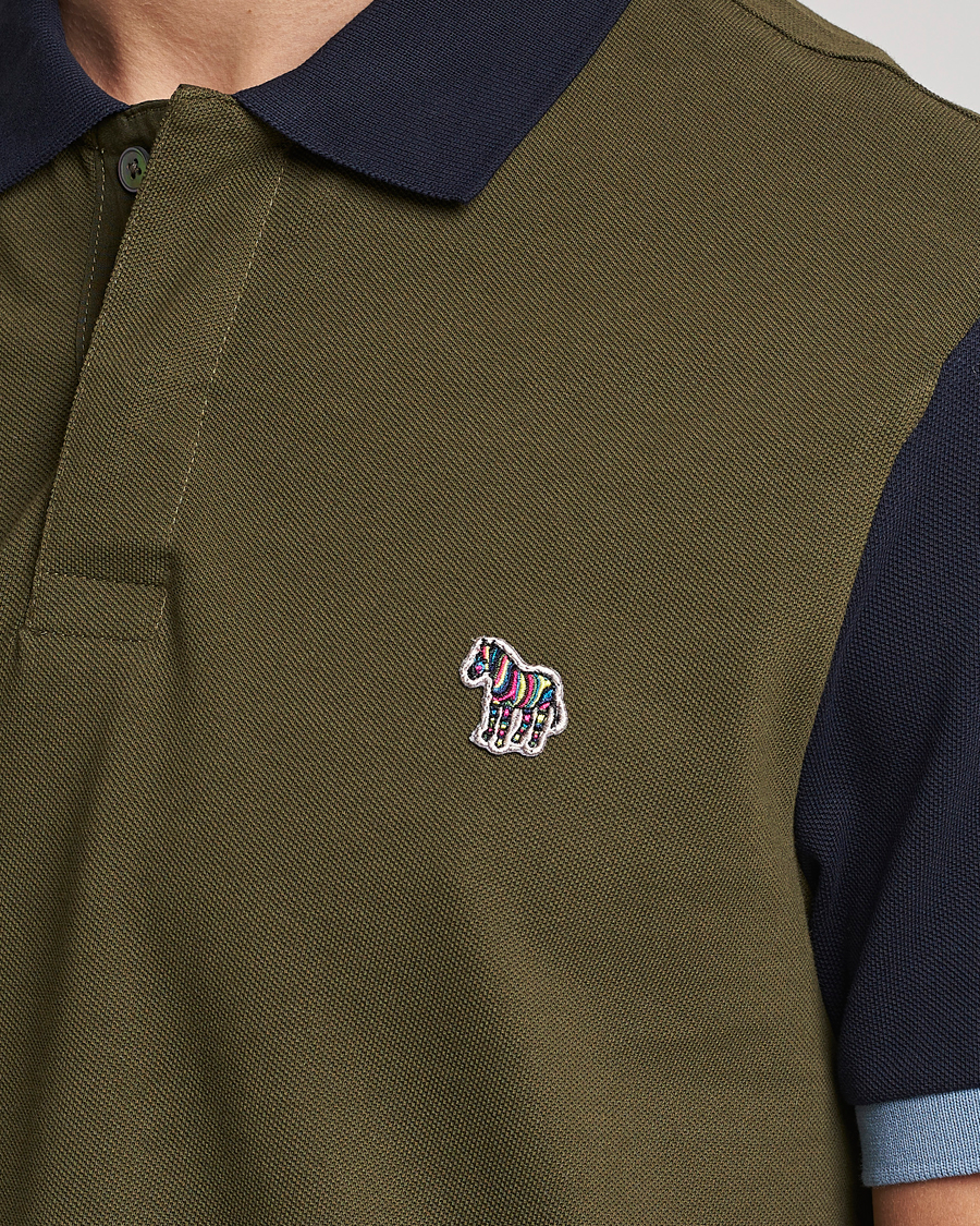 Herr | Pikéer | PS Paul Smith | Organic Cotton Pique Green/Navy