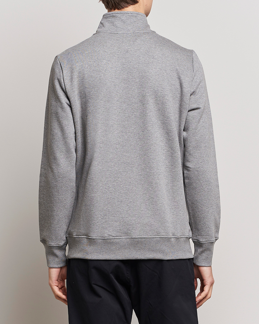 Herr | Tröjor | PS Paul Smith | Organic Cotton Zebra Half Zip Grey Melange