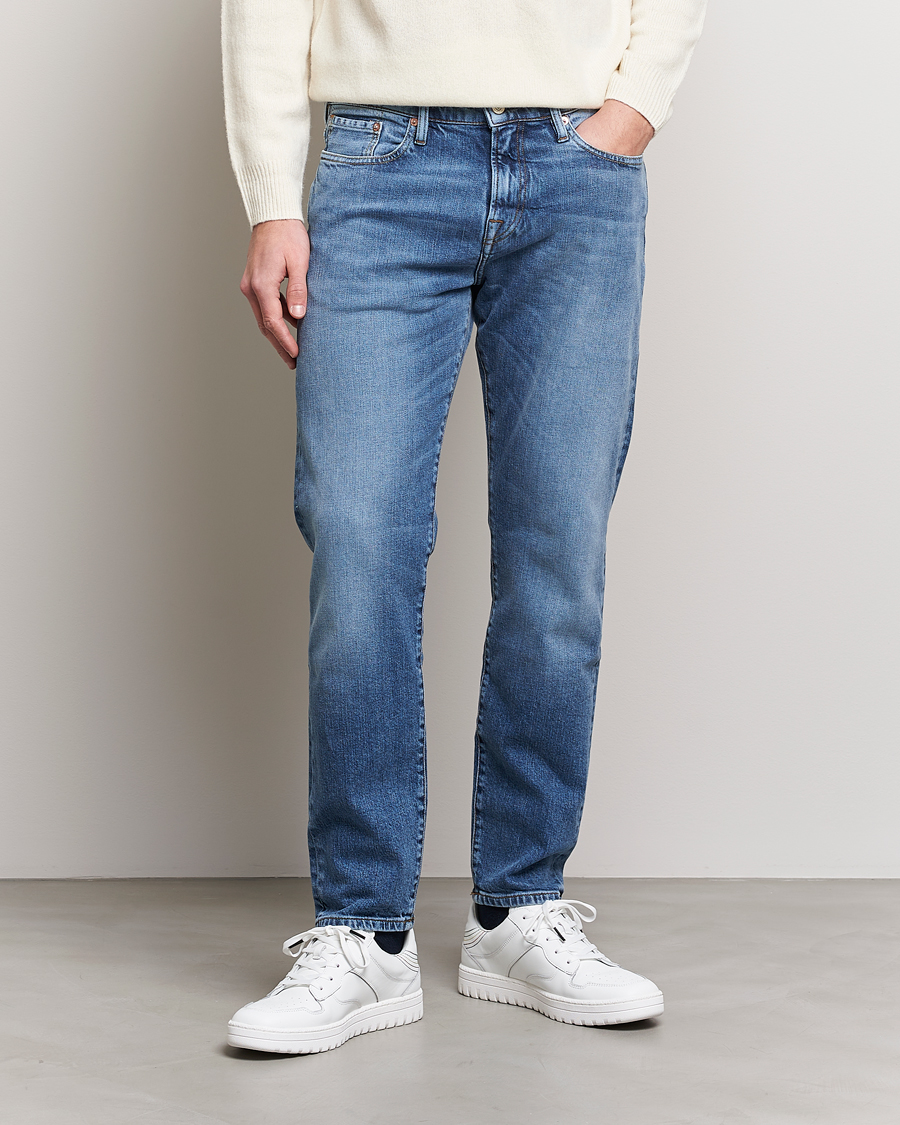 Herr |  | PS Paul Smith | Taped Fit Organic Cotton Jeans Mid Blue
