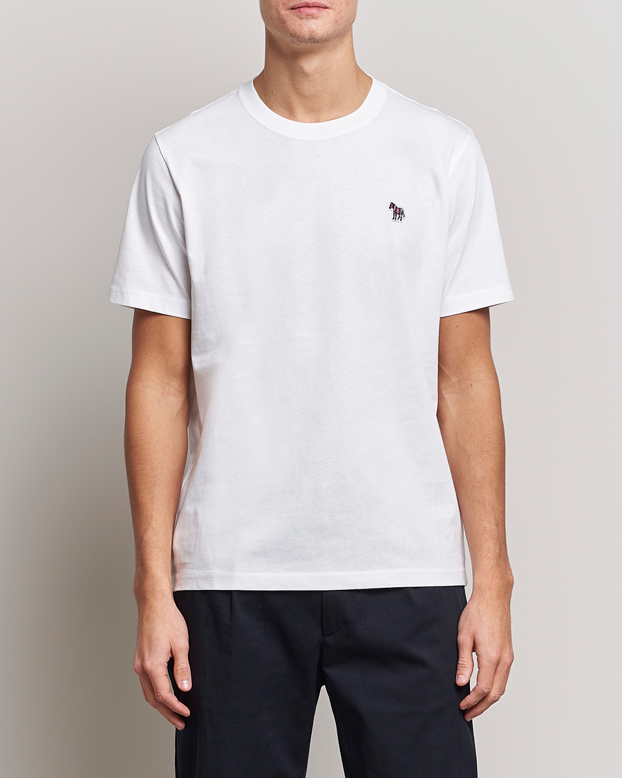 Herr | Best of British | PS Paul Smith | Classic Organic Cotton Zebra T-Shirt White