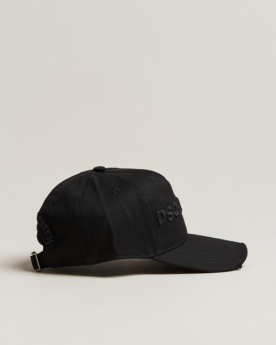 Herr | Dsquared2 Lettering Logo Baseball Cap Black/Black | Dsquared2 | Lettering Logo Baseball Cap Black/Black