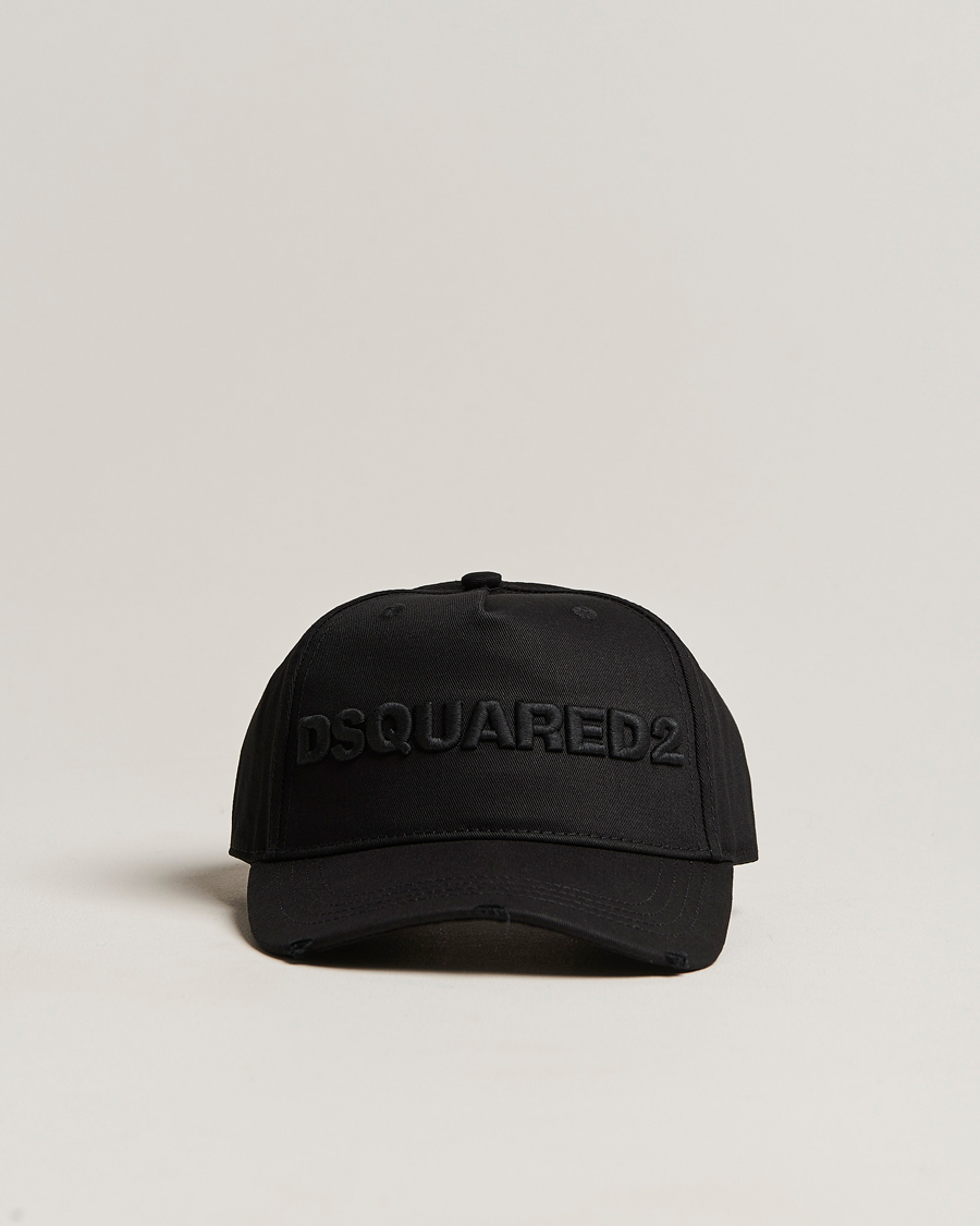 Herr | Dsquared2 Lettering Logo Baseball Cap Black/Black | Dsquared2 | Lettering Logo Baseball Cap Black/Black