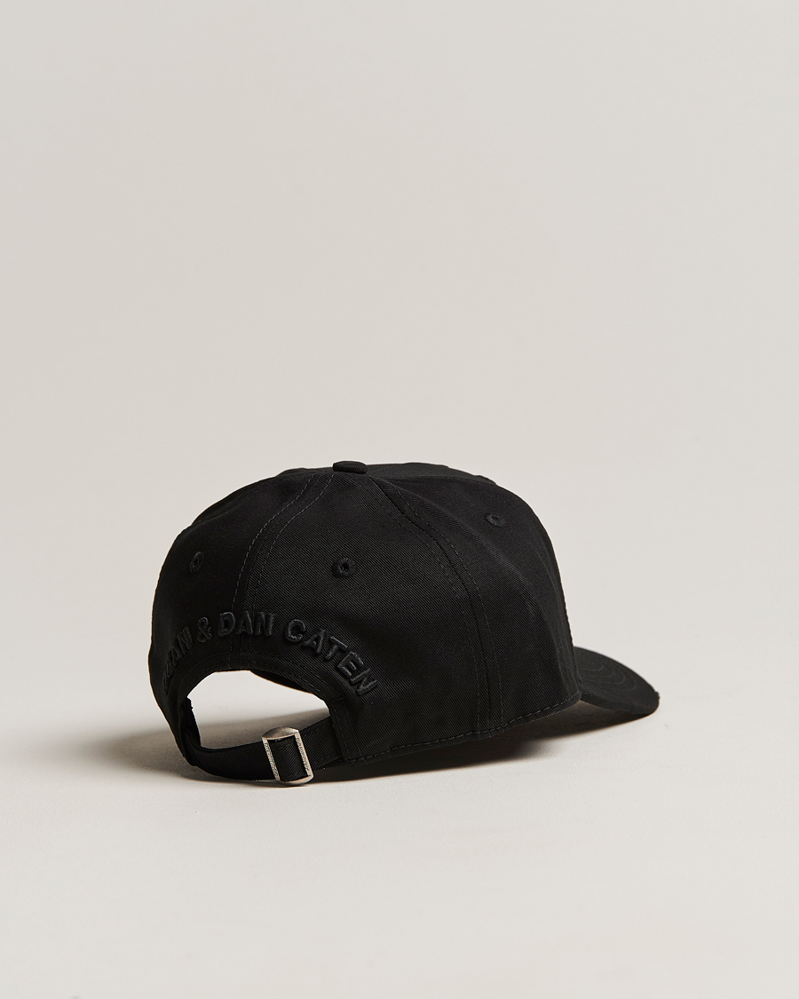 Herr | Dsquared2 Lettering Logo Baseball Cap Black/Black | Dsquared2 | Lettering Logo Baseball Cap Black/Black