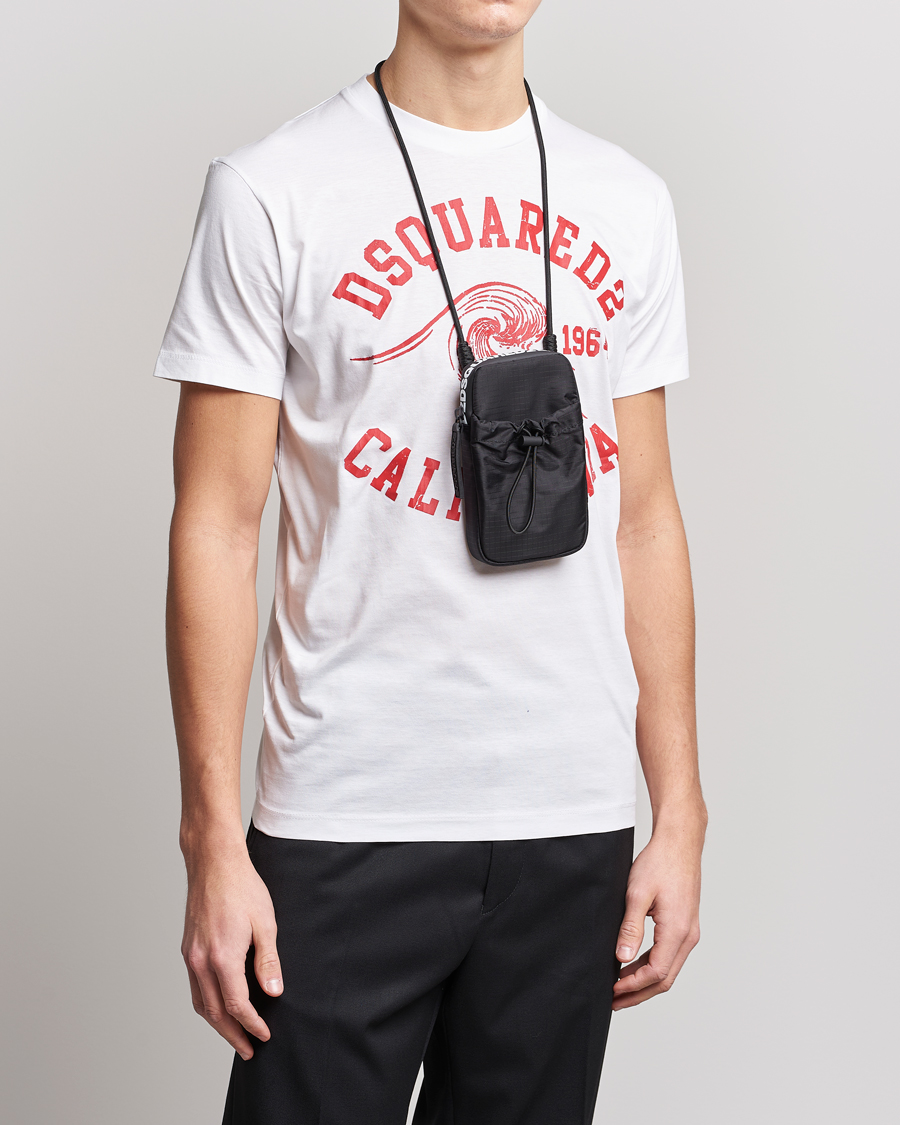 Herr | Dsquared2 Ripstop Phone Neck Pouch Black | Dsquared2 | Ripstop Phone Neck Pouch Black