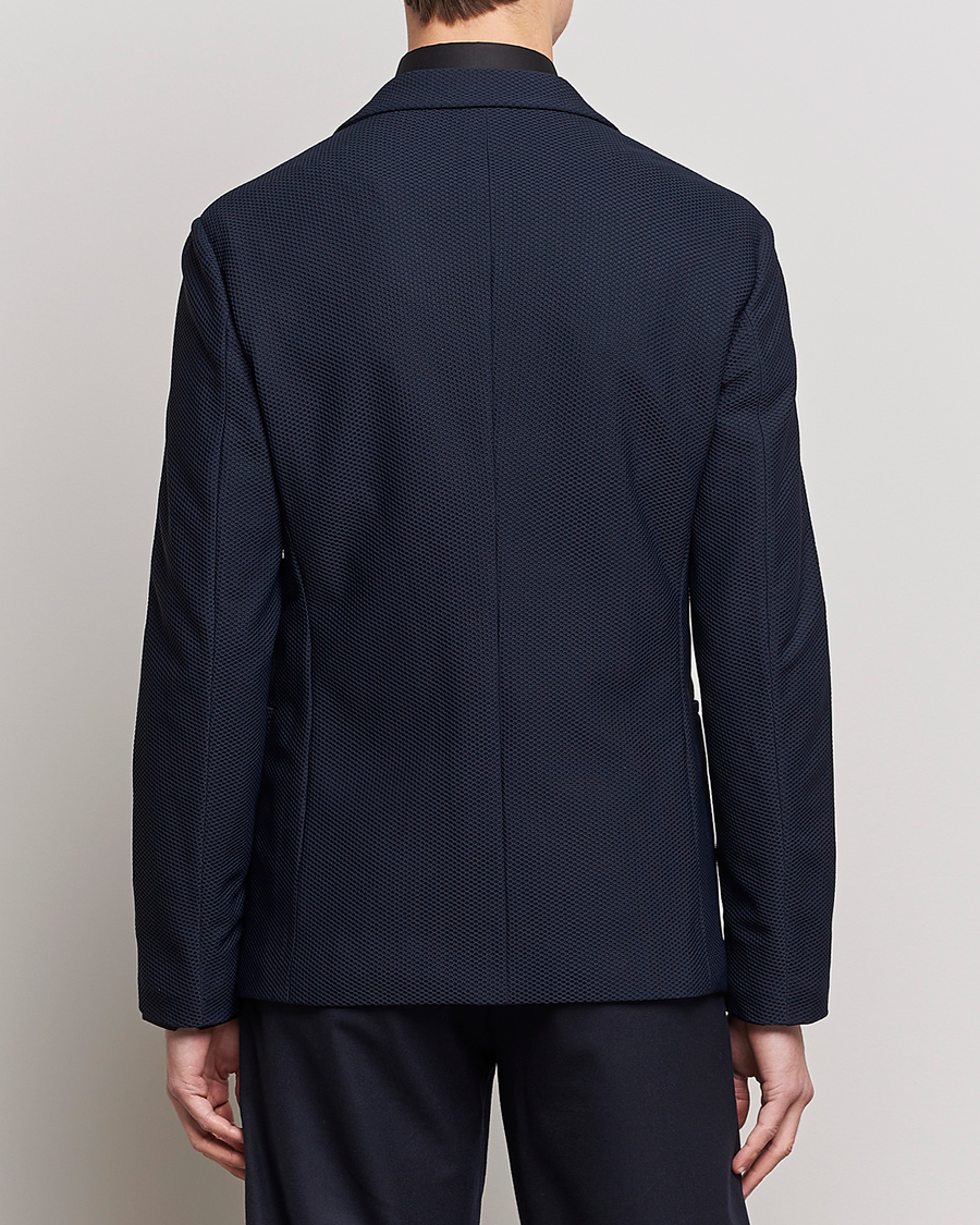 Herr | Kavajer | Giorgio Armani | Single Breasted Mesh Blazer Navy