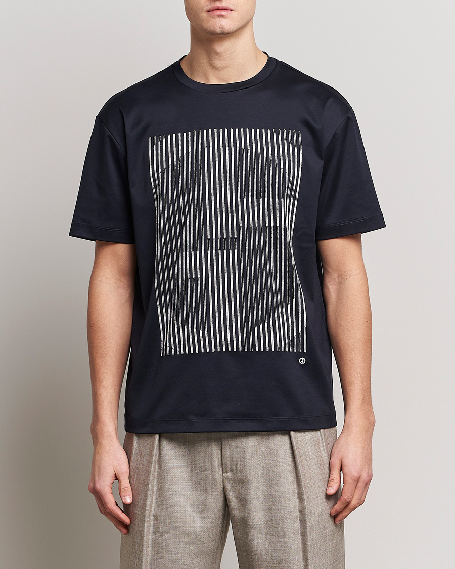Herr | Giorgio Armani | Giorgio Armani | Abstract Logo T-Shirt Navy