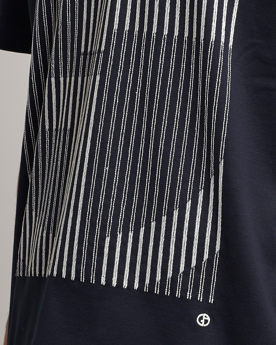 Herr | T-Shirts | Giorgio Armani | Abstract Logo T-Shirt Navy