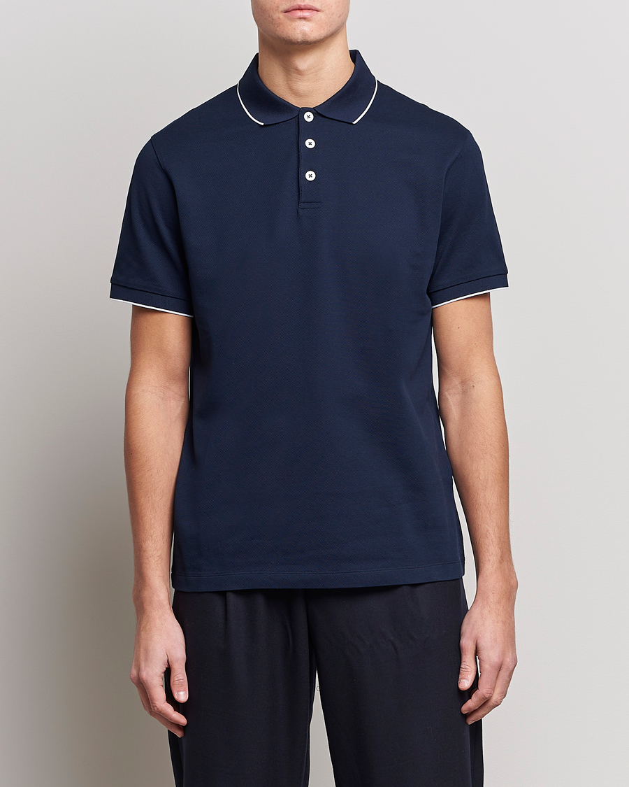 Herr | Pikéer | Giorgio Armani | Short Sleeve Polo Navy