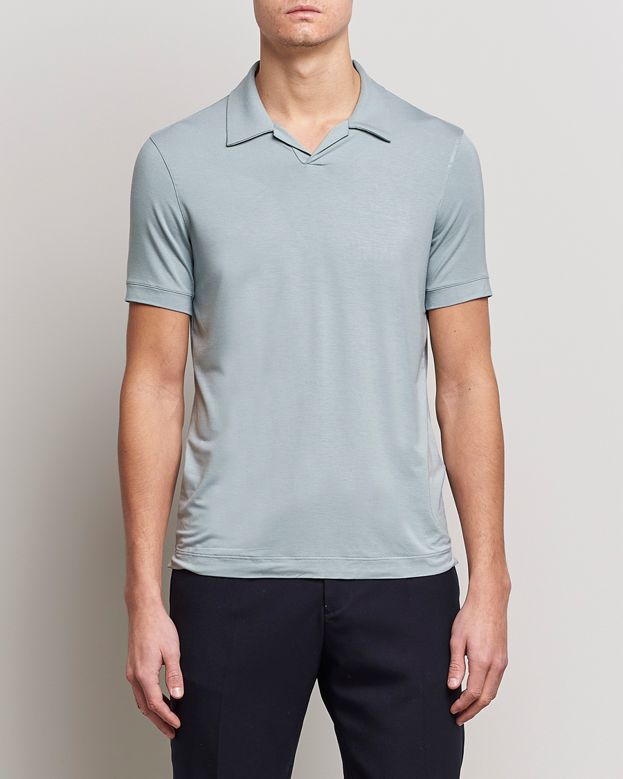 Herr |  | Giorgio Armani | Short Sleeve Stretch Polo Light Grey