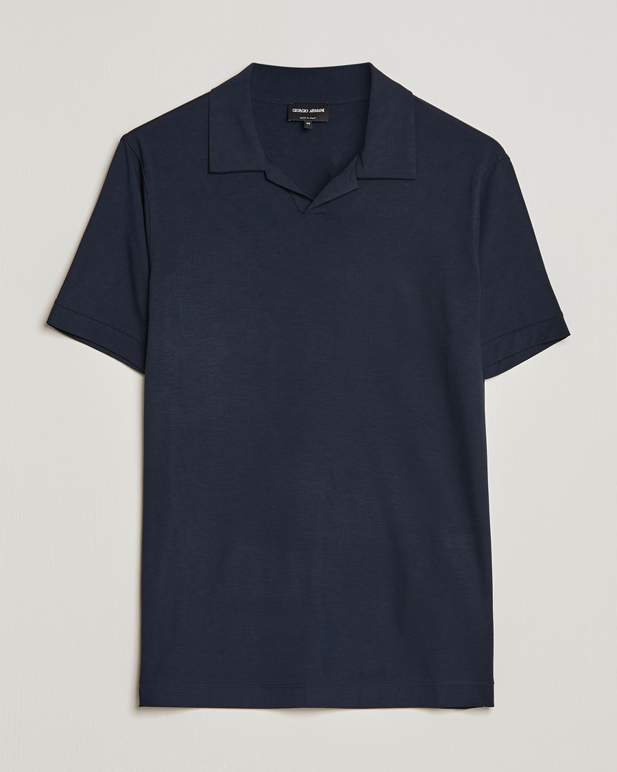 Herr | Pikéer | Giorgio Armani | Short Sleeve Stretch Polo Navy
