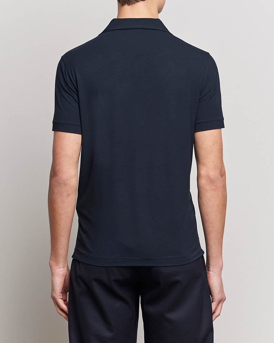 Herr | Pikéer | Giorgio Armani | Short Sleeve Stretch Polo Navy