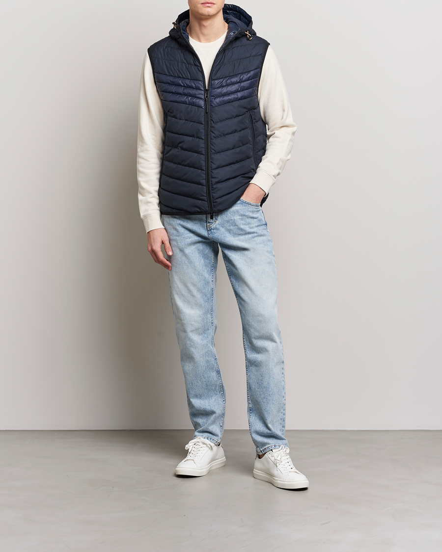 Herr | Västar | BOSS BLACK | Coviltra Down Hooded Vest Dark Blue