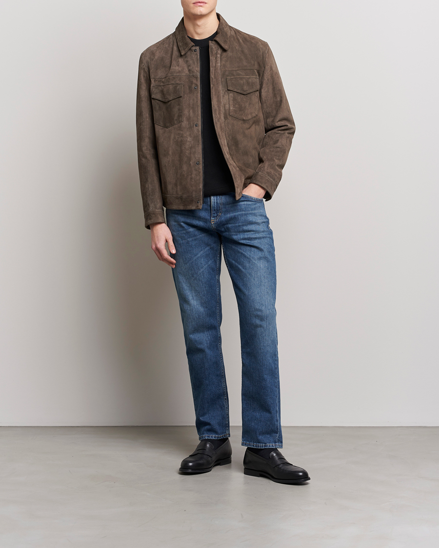 Herr | Jackor | BOSS BLACK | Mucker Suede Jacket Dark Grey