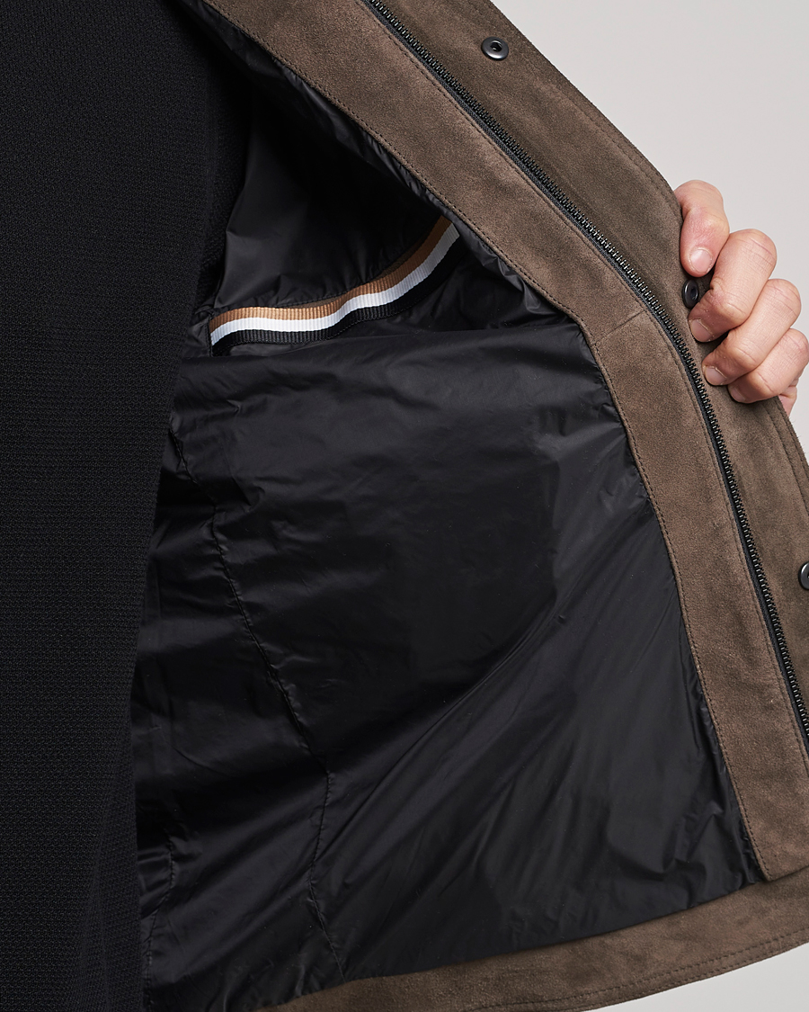 Herr | Jackor | BOSS BLACK | Mucker Suede Jacket Dark Grey