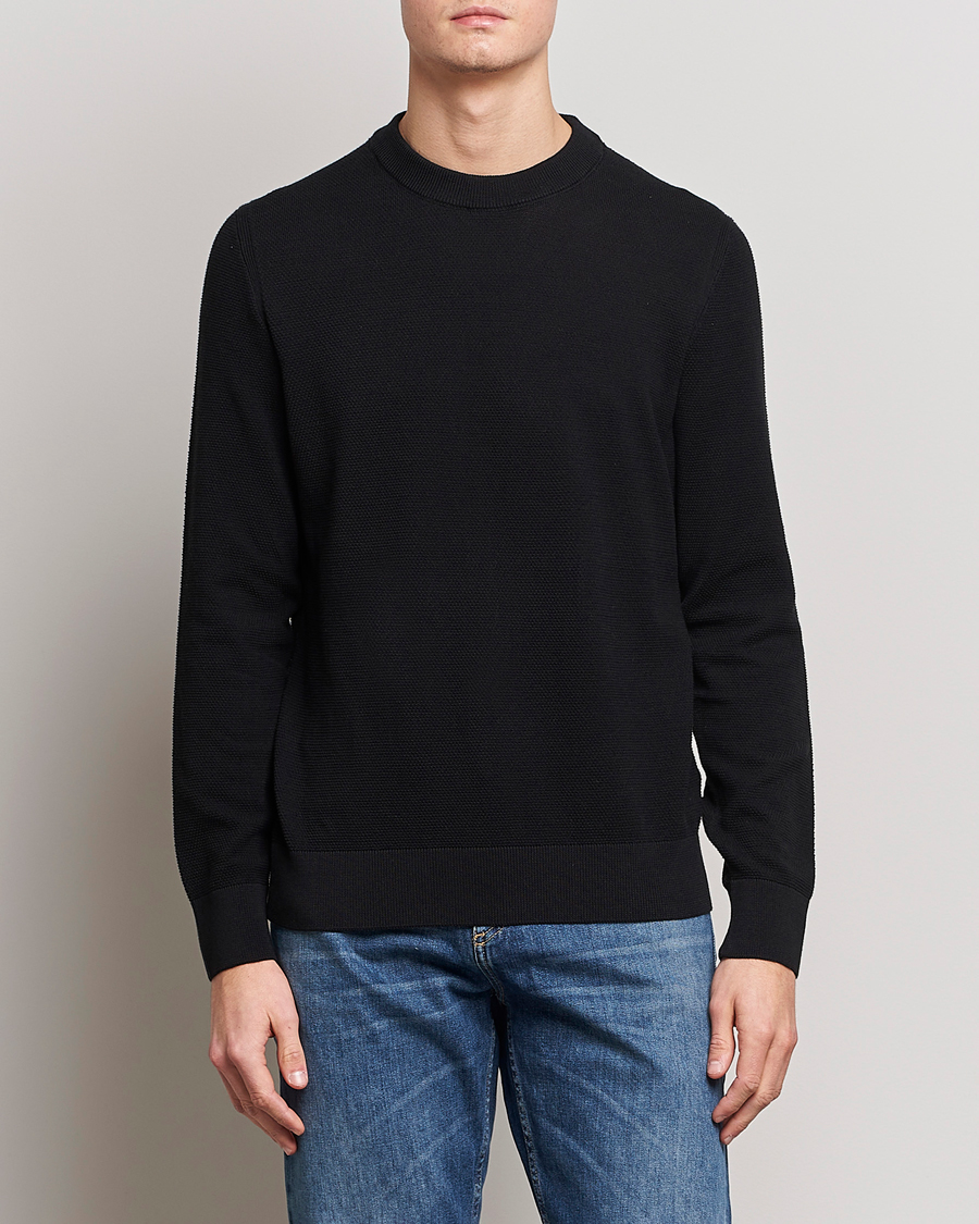 Herr | Tröjor | BOSS BLACK | Ecaio Knitted Sweater Black