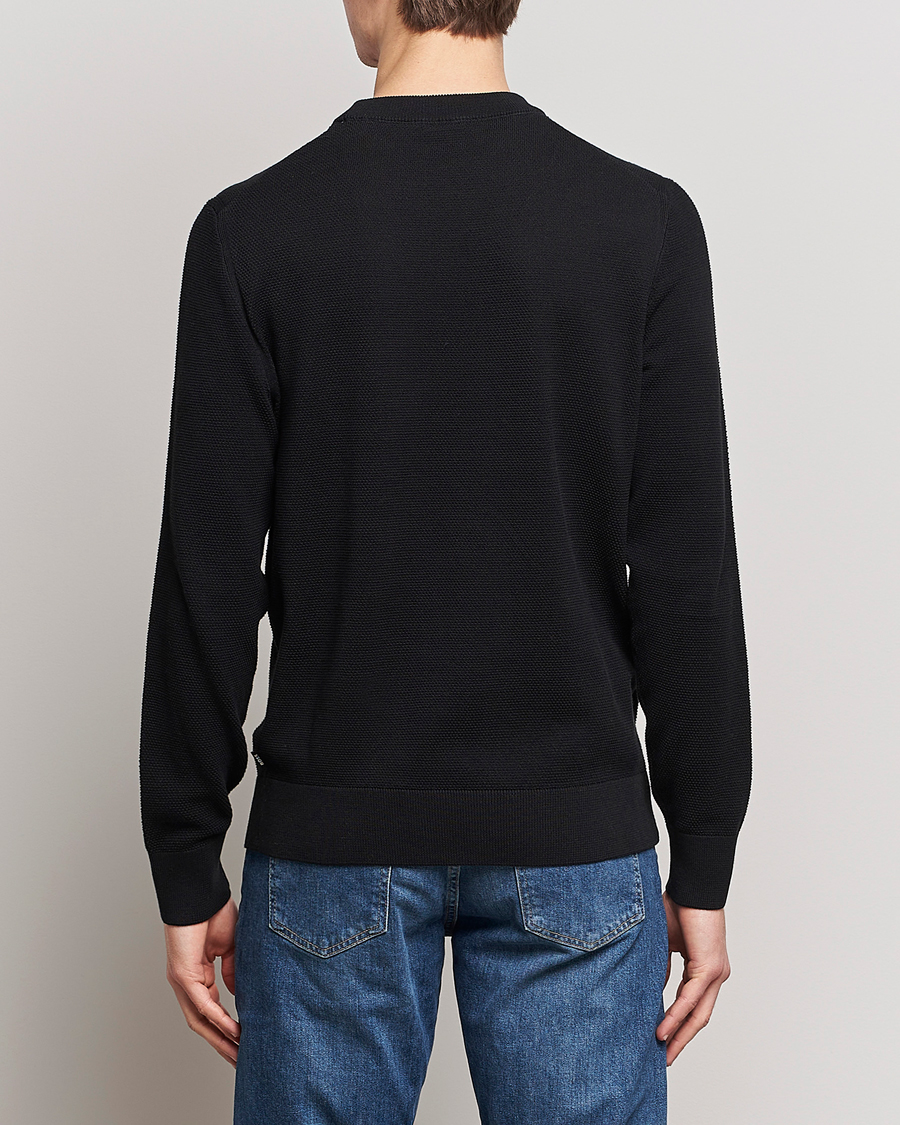 Herr | Tröjor | BOSS BLACK | Ecaio Knitted Sweater Black