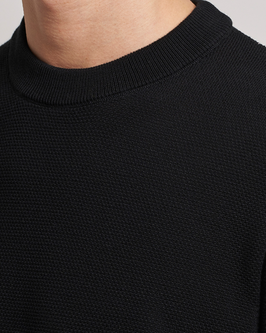 Herr | Tröjor | BOSS BLACK | Ecaio Knitted Sweater Black