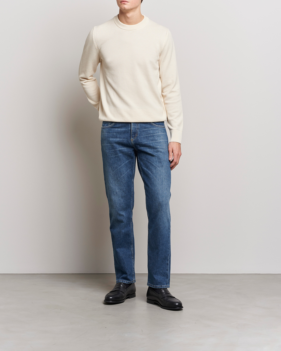 Herr | Tröjor | BOSS BLACK | Ecaio Knitted Sweater Open White