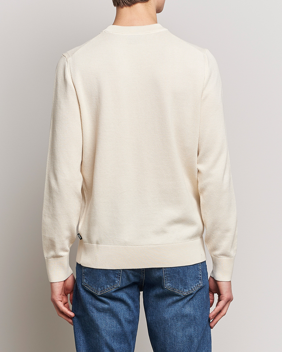 Herr | Tröjor | BOSS BLACK | Ecaio Knitted Sweater Open White