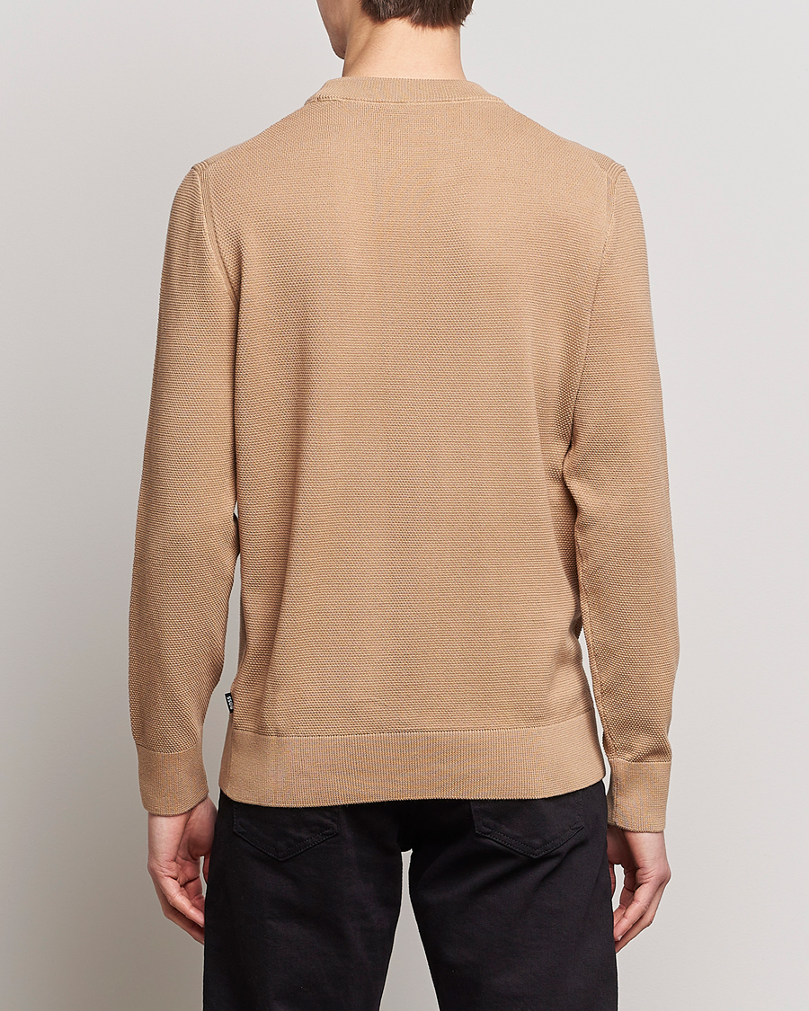 Herr | Tröjor | BOSS BLACK | Ecaio Knitted Sweater Medium Beige