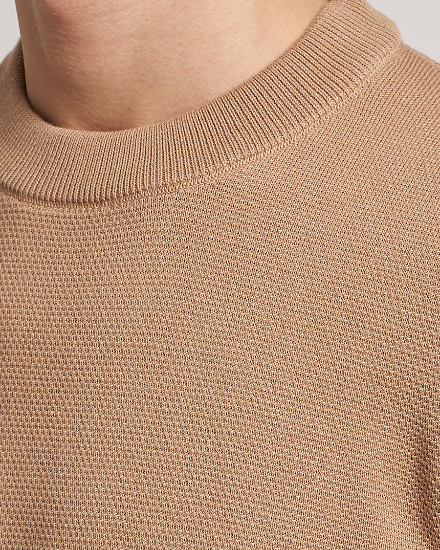 Herr | Tröjor | BOSS BLACK | Ecaio Knitted Sweater Medium Beige