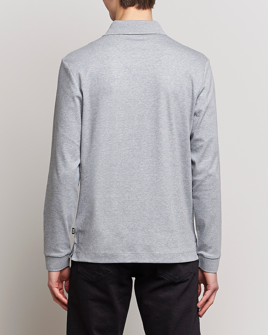 Herr | Tröjor | BOSS BLACK | Pado Knitted Polo Shirt Silver