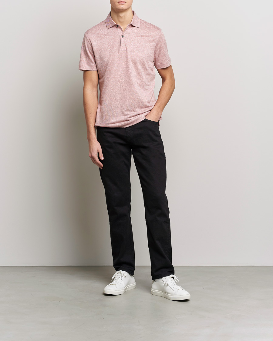 Herr | Pikéer | BOSS BLACK | Press Linen Polo Open Pink