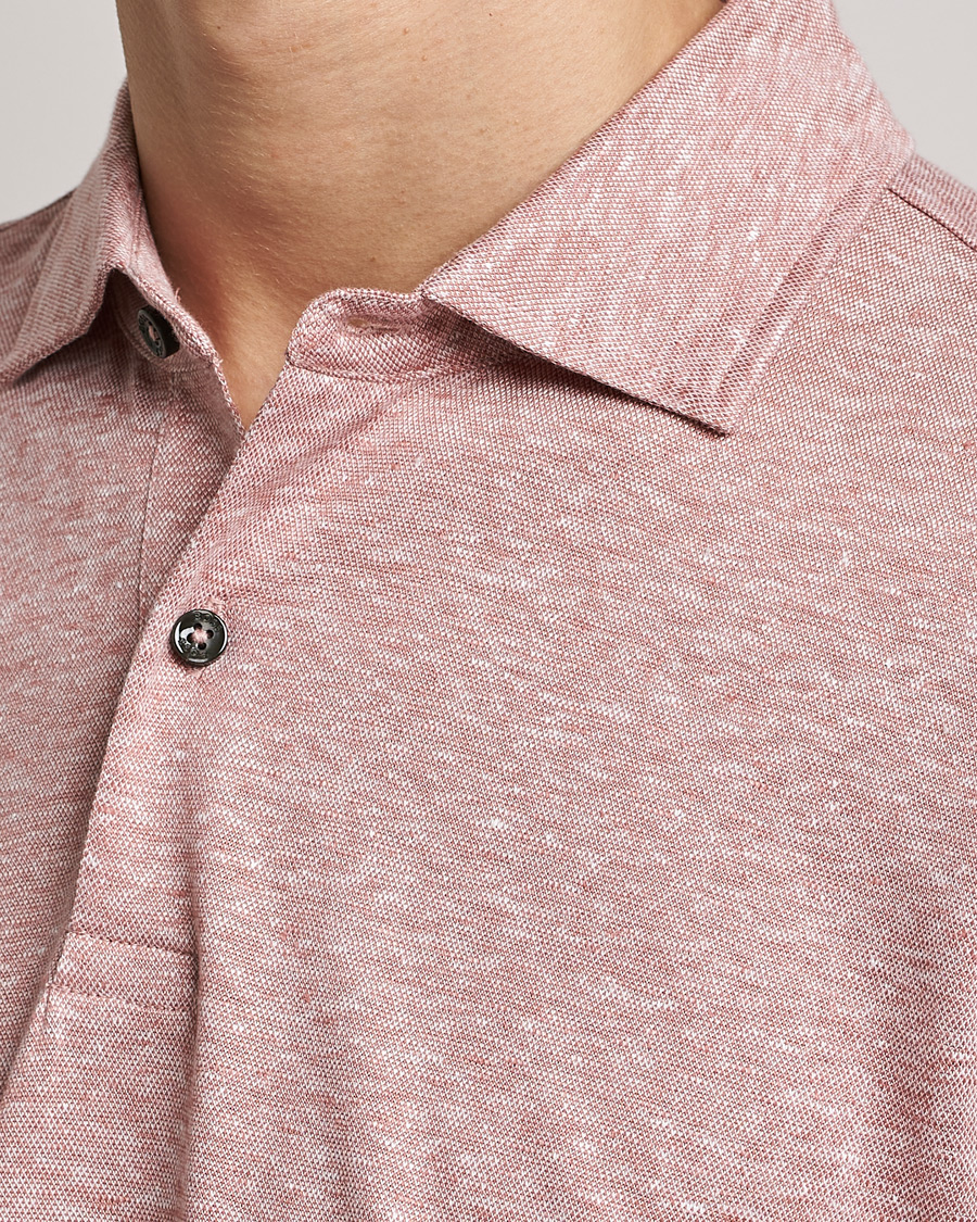 Herr | Pikéer | BOSS BLACK | Press Linen Polo Open Pink