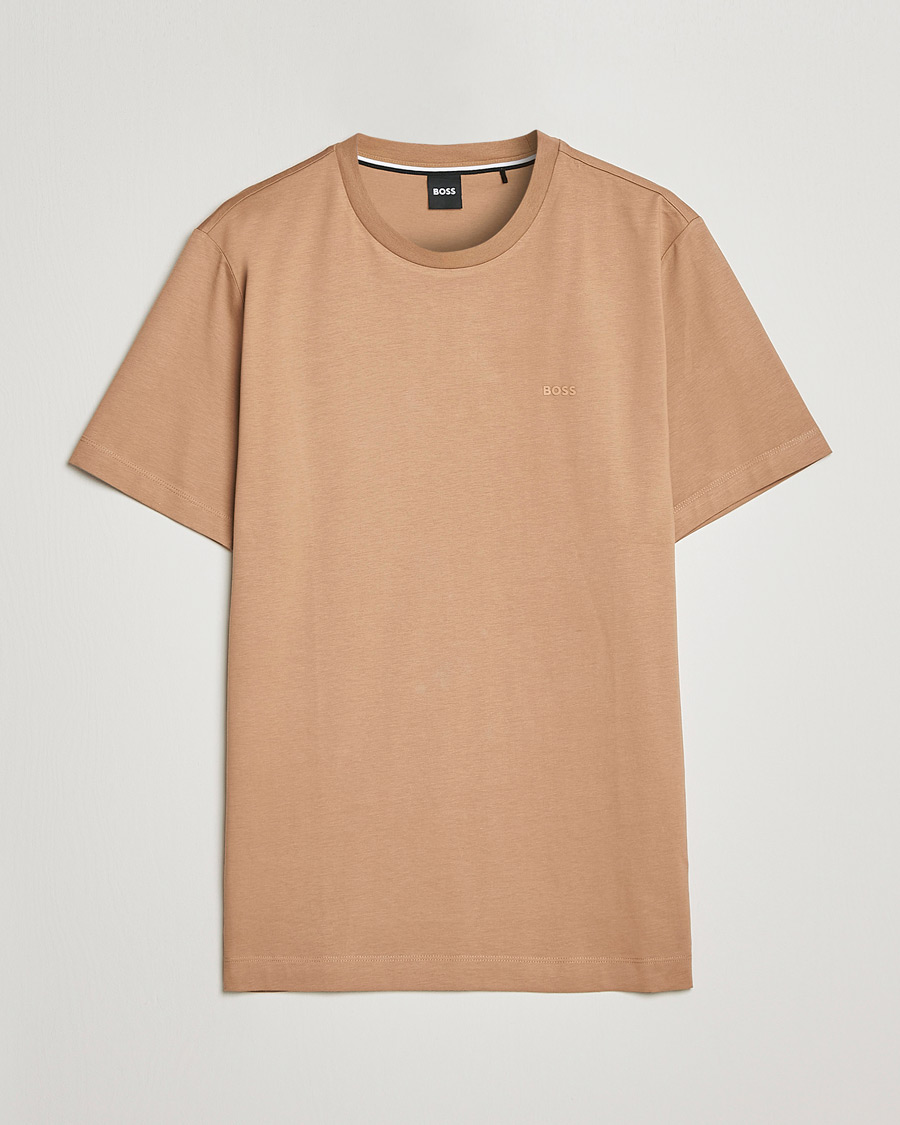 Herr | T-Shirts | BOSS BLACK | Thompson Logo Crew Neck T-Shirt Medium Beige