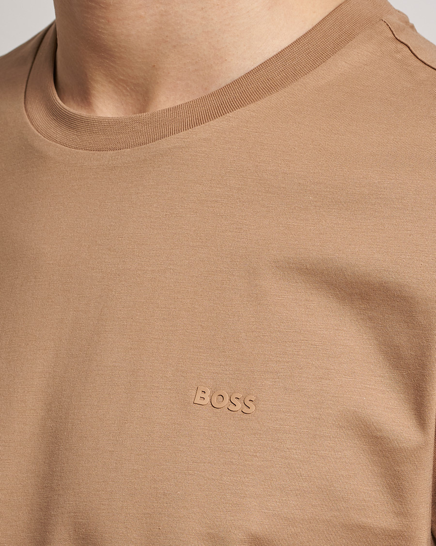 Herr | T-Shirts | BOSS BLACK | Thompson Logo Crew Neck T-Shirt Medium Beige