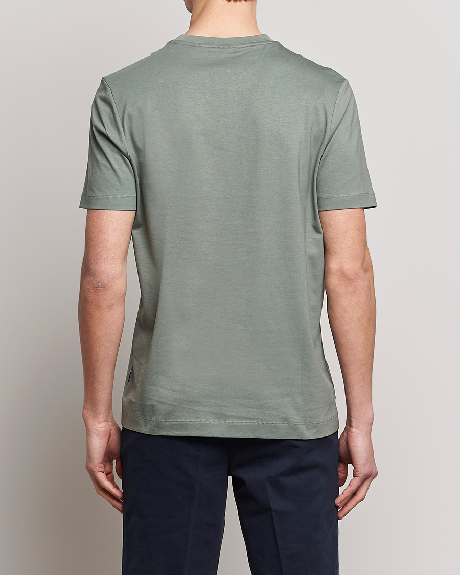Herr | T-Shirts | BOSS BLACK | Thompson Logo Crew Neck T-Shirt Open Green