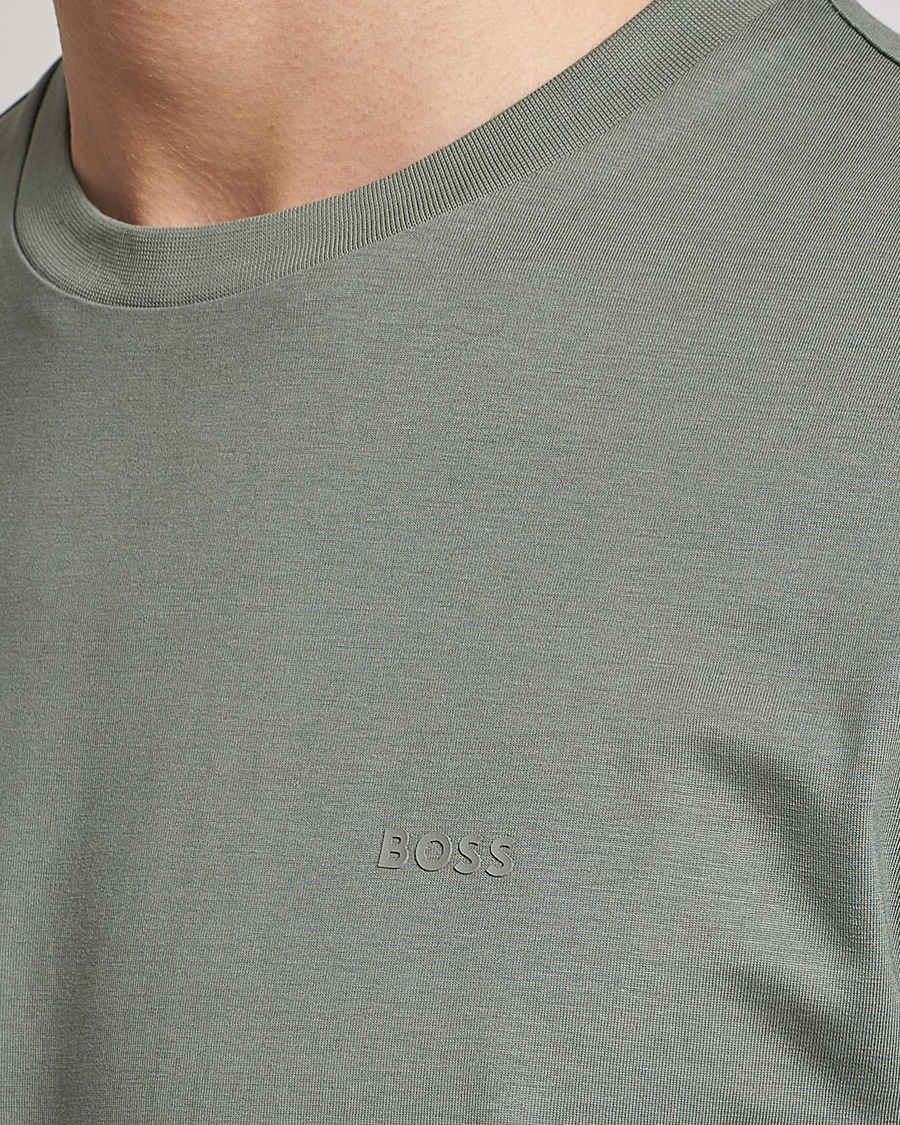 Herr | T-Shirts | BOSS BLACK | Thompson Logo Crew Neck T-Shirt Open Green