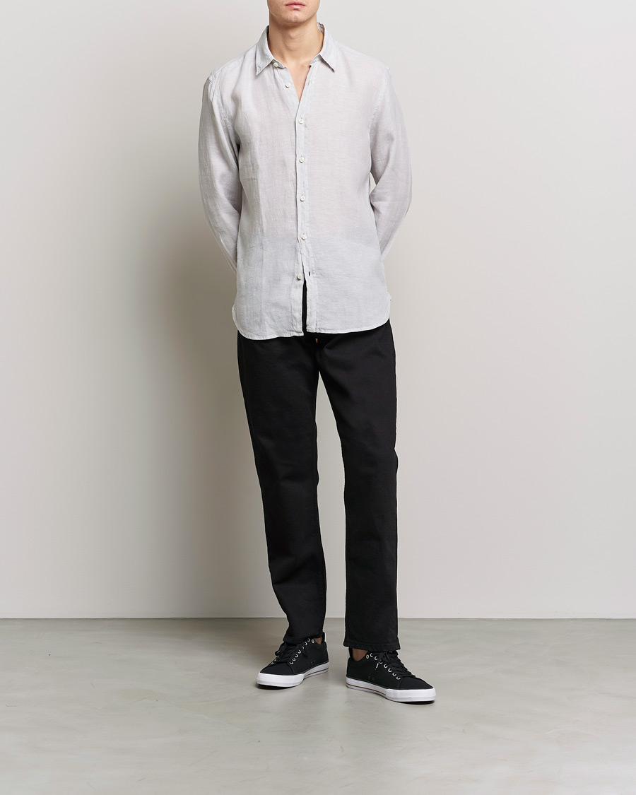 Herr | Skjortor | BOSS BLACK | Liam Linen Shirt Light Grey