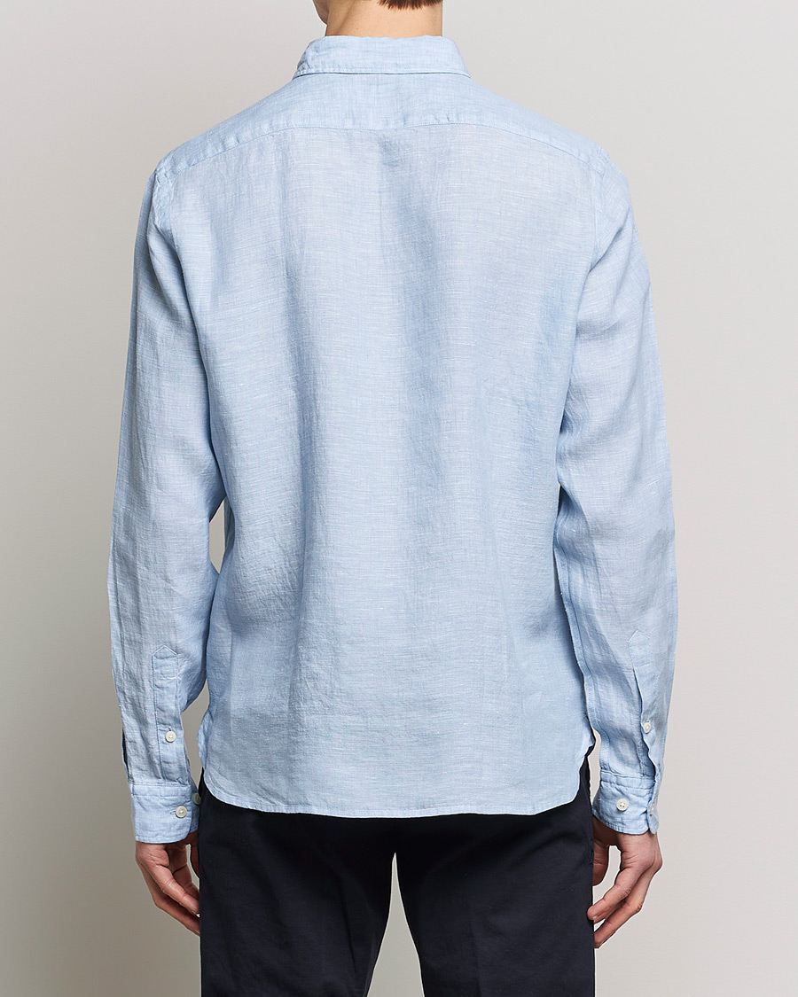 Herr | Skjortor | BOSS BLACK | Liam Linen Shirt Open Blue